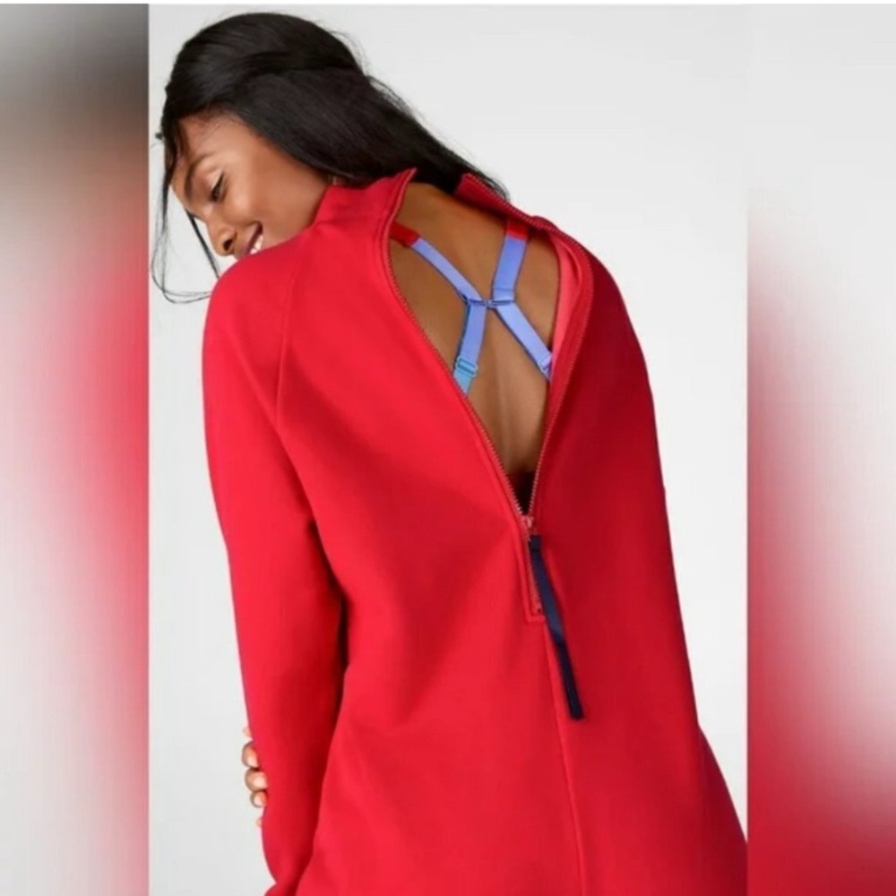 Fabletics Zaylee Funnel Neck Tunic II Persimmon sz S - Picture 2 of 6